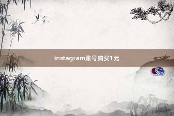 instagram账号购买1元
